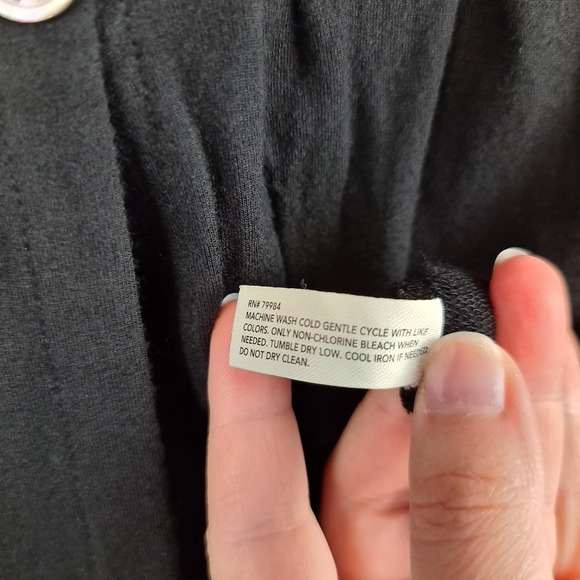 Soma Live Lounge Wear Cardigan Women's XS Black One Button Soft Stretch Modal - Picture 4 of 9